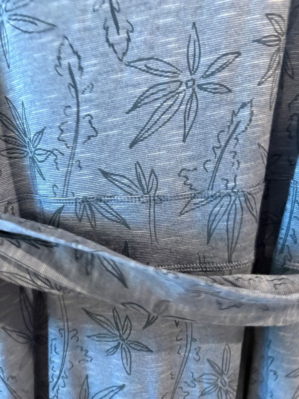 Toad&Co Cue Tropical Floral Print Faux Wrap Dress Short-Sleeve Blue Size M - Picture 9 of 10